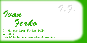 ivan ferko business card